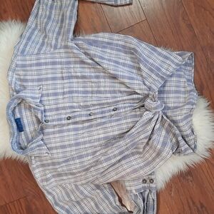Towncraft Lavender Distressed Upcycled Flannel Shirt